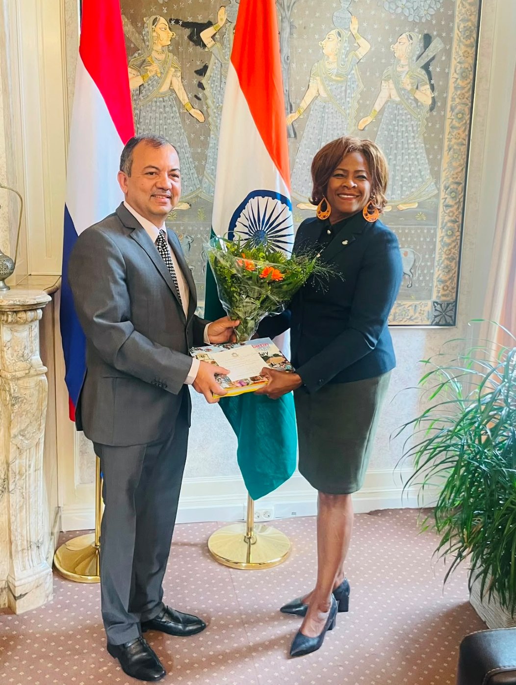 Minister Plenipotentiary Arrindell meets with India’s Ambassador to Explore Opportunities between both Countries